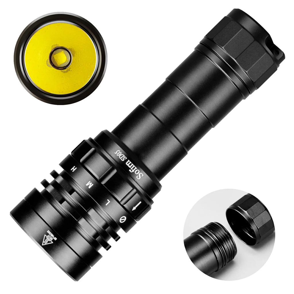 Sofirn SD05 Scuba Diving Light XHP50.2 Super Bright 3000lm 21700 Dive Flashlight with Magnetic Switch 5000K 6500K-WAYBIKER