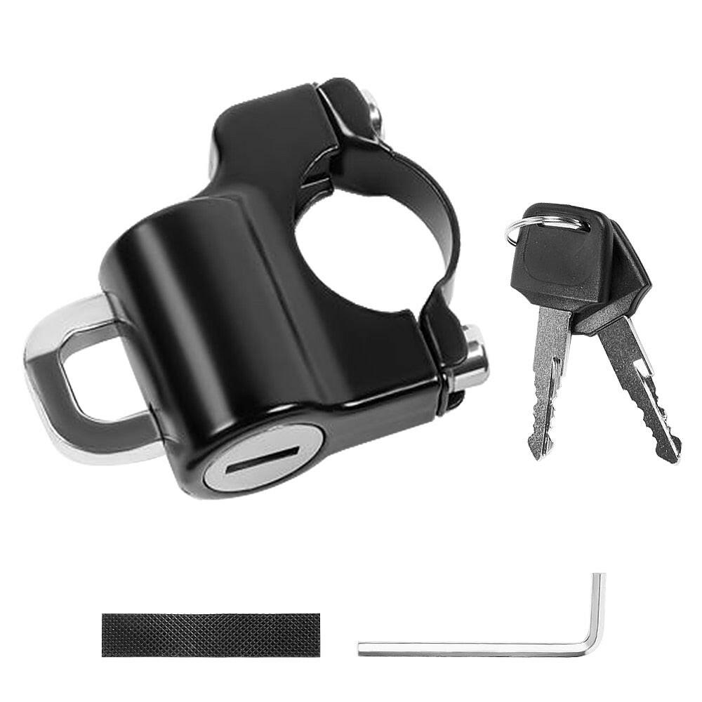 Motorcycle Helmet Lock Anti-Theft Bicycle Helmet Security Locks with 2 Keys and Installation Tool-WAYBIKER