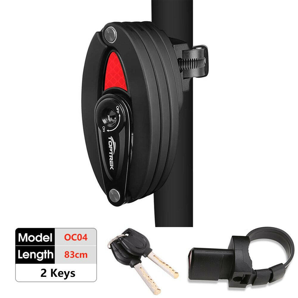 Toptrek Bicycle Lock Foldable Bike Lock MTB Road Fold Lock High Security Anti-Theft Scooter Electric E-Bike Bicycle Accessories-WAYBIKER