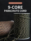 9 Cores 550 Paracord Cord 5 15 30 M Dia.4mm For Outdoor Camping Survival Lanyard Parachute Rope Hiking Tent Accessories-WAYBIKER