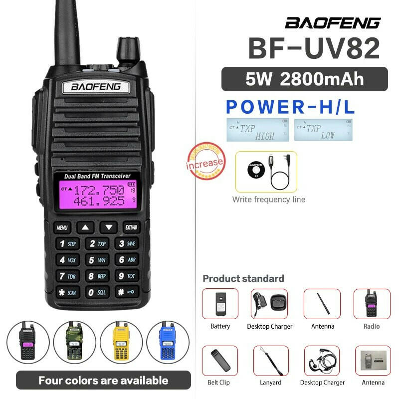 Optional 5W 8W Baofeng UV-82 Walkie Talkie 10 km Baofeng uv5r walkie-talkie hunting Radio uv 82 Baofeng UV-9R UV-5R UV-8HX UV-XR-WAYBIKER