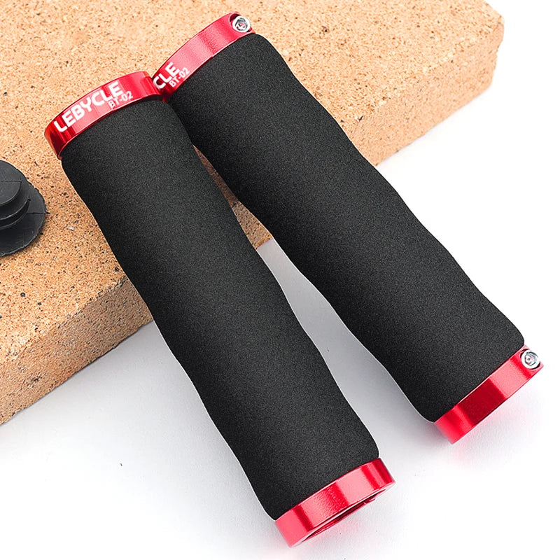 Lebycle Mtb Road Bike Ultra Light Single-Sided Lock Sponge Cover Grip Bicycle 85g Lockable Handlebar Grips-WAYBIKER