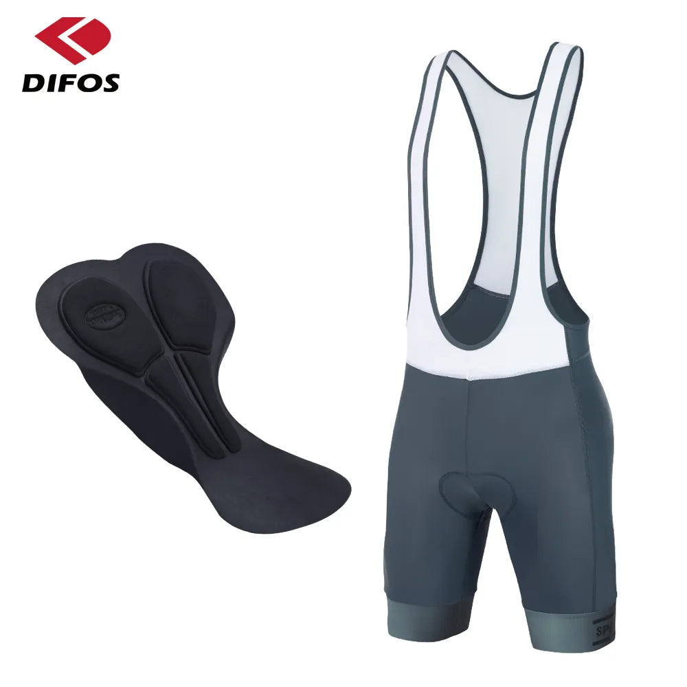DIFOS Men Cycling Bib Shorts Summer Mountain Bike Breathable Outdoor Wear Cycling 3D Padded Bicycle Pants MTB Riding Bib Tights-WAYBIKER