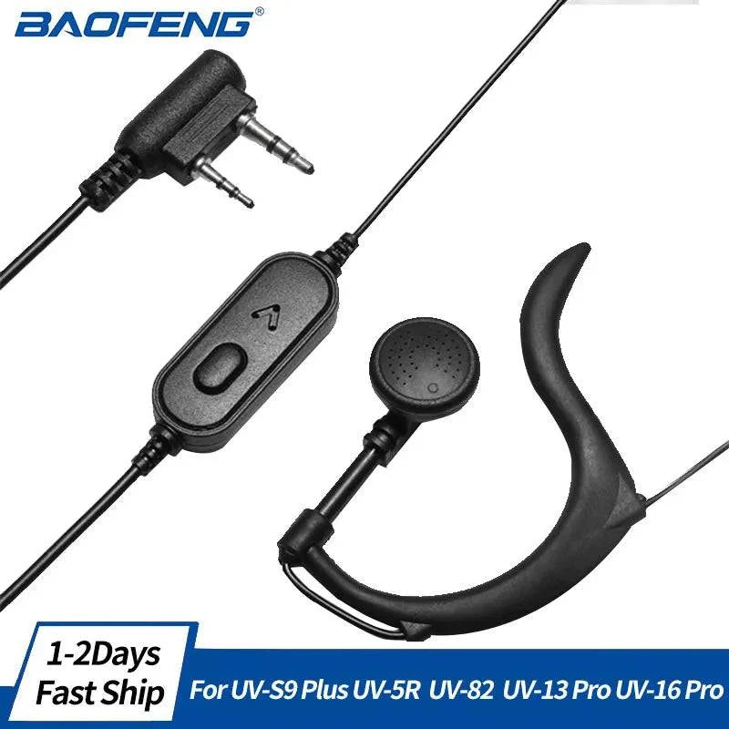 Baofeng PTT Mic headphone Walkie Talkie Earpiece headset for UV-5R BF-888S UV 13 17 21 Pro 5RH CB Two Way Radio-WAYBIKER
