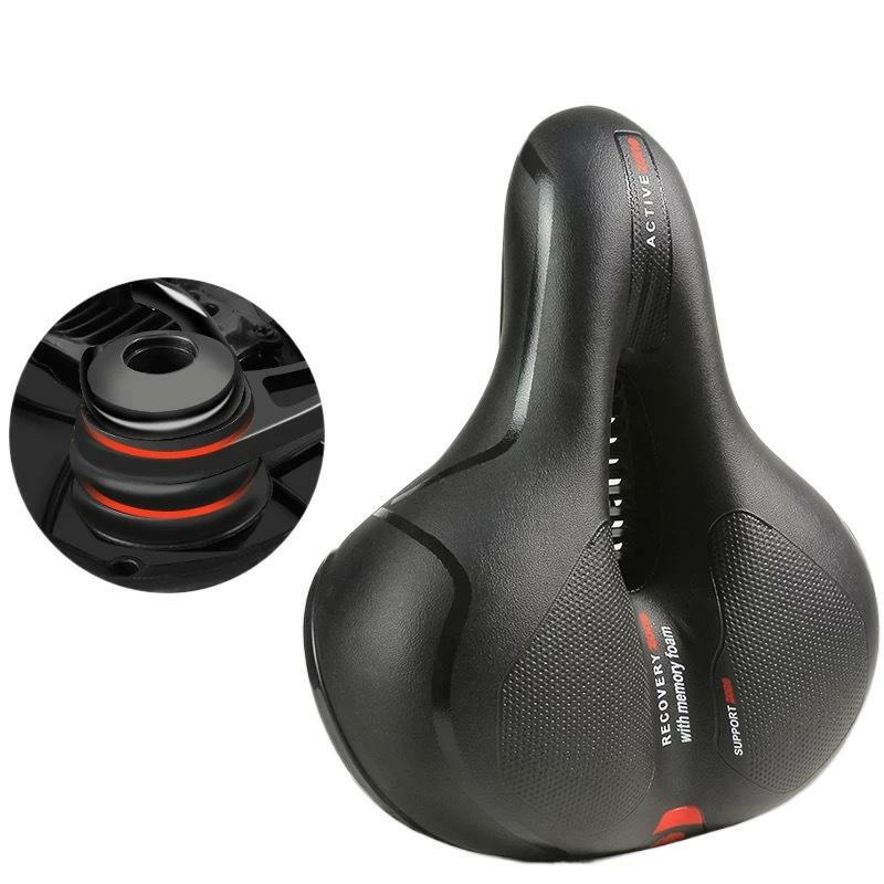 Hollow Breathable Bicycle Saddle Men Women MTB Road Bike Saddle Shock Absorbing Comfortable Big Butt Bike Seat-WAYBIKER