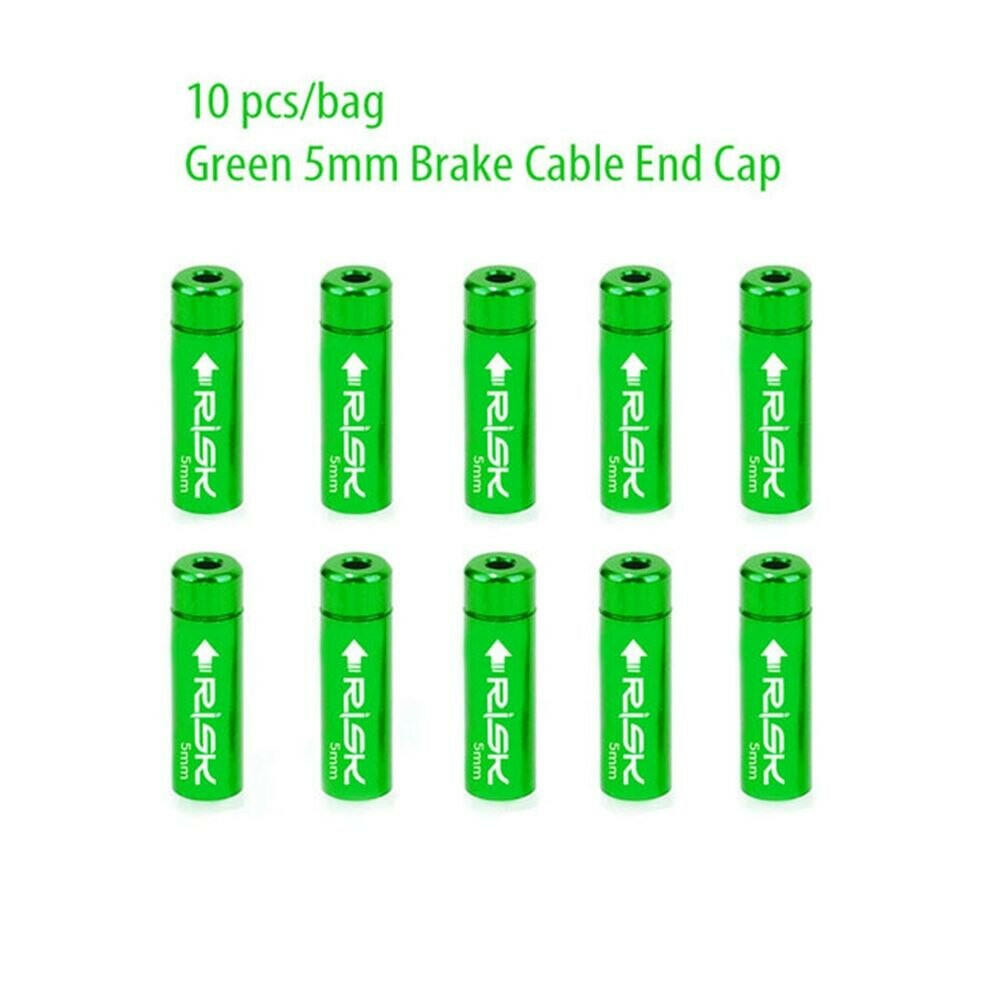 10 PCs 4mm/5mm Aluminum Alloy Bicycle Derailleur Shift Brake Cable End Cap Housing Ferrules Crimps Wire Tip Dust Cover-WAYBIKER