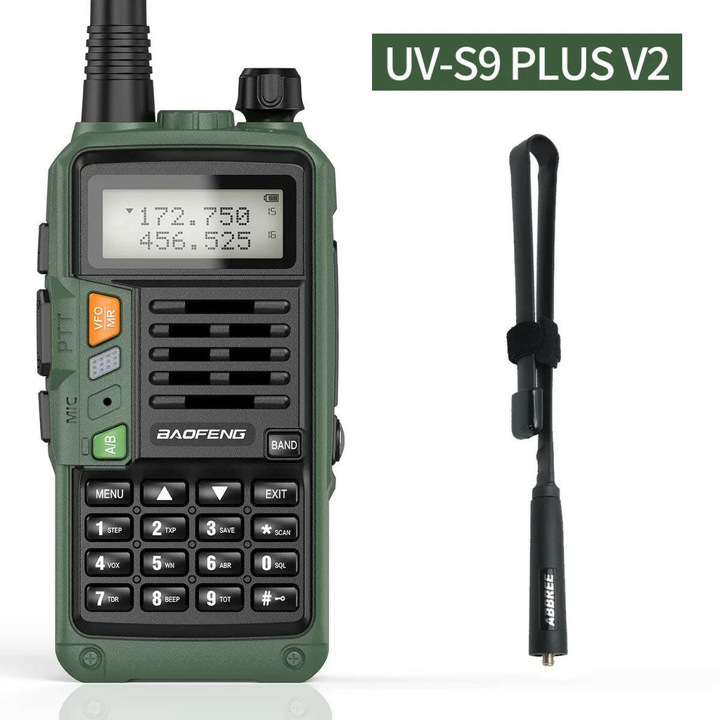 BAOFENG UV-S9 Plus V1 V2 Powerful Handheld UHF VHF Dual Band 16 KM Long Range Waterproof Walkie Talkie Ham UV-5R Two Way Radio-WAYBIKER