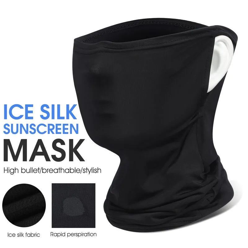 WEST BIKING Breathable Summer Cycling Headwear Ice Silk Anti UV Face Cover Outdoor Sport Running Scarf Dustproof Men Women Mask
