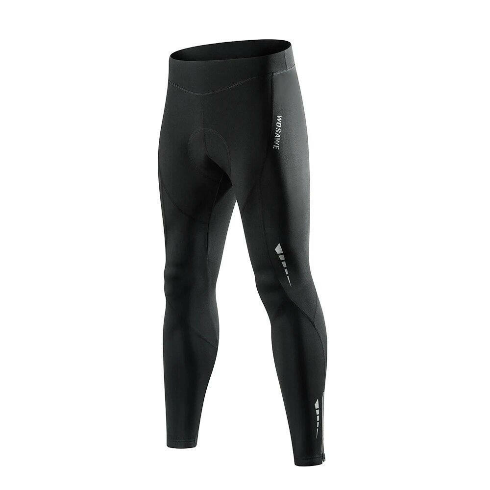 WOSAWE Winter Men Cycling Pant Keep Warm Fleece Lining Women Sports Leggings Long Pants Reflective Windproof MTB Bicycle Trouser-WAYBIKER