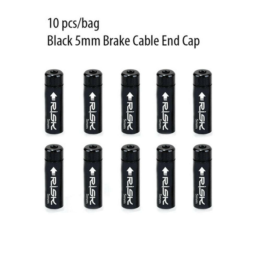 10pcs Bike Bicycle Aluminum Alloy 4mm 5mm Derailleur Shift Brake Cable End Cap Housing Ferrules Crimps Dust Cover Wire Tip-WAYBIKER