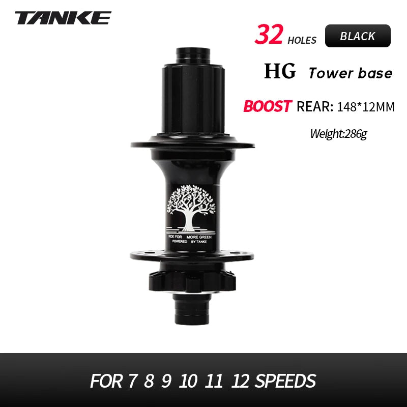 TANKE-Boost 12x148,15x110,Aluminum Bicycle Hub,32 Holes 120 Clicks 4Bearing MTB Mountain Bike Disc Brake Hub HG MS XD 8-12 Speed