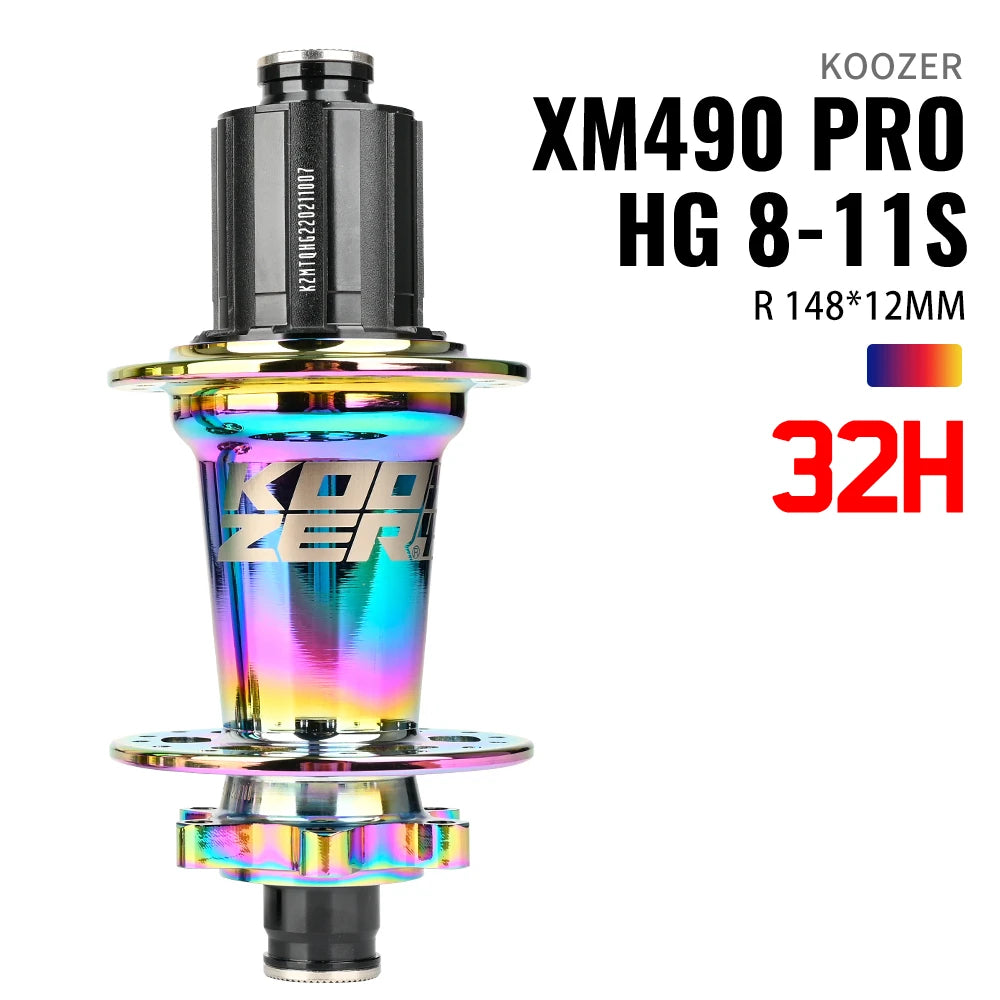 2024 KOOZER XM490 PRO BOOST Mountain Bike Hubs Steel shaft Sealed Bearing 148x12MM 110x15MM 141x5MM 28H 32 Holes Noise hub
