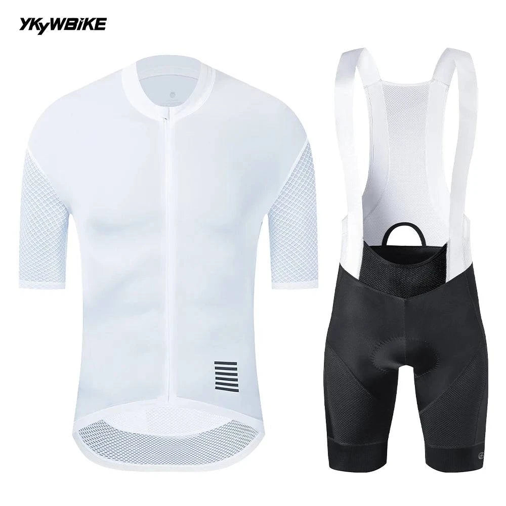 YKYWBIKE Men's Cycling Set Summer Cycling Jersey Kits Road Bike Clothes Bicycle Clothing Riding Maillot Cycling Clothing-WAYBIKER