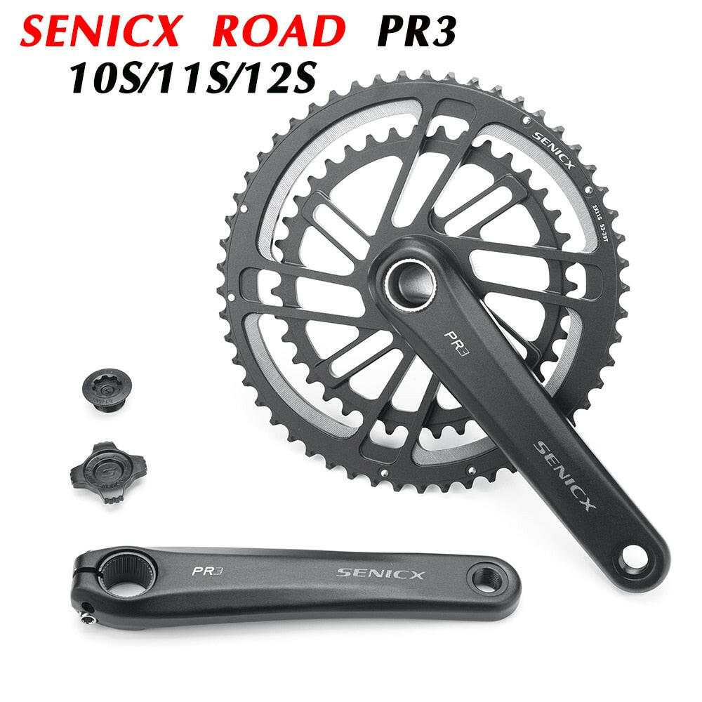 SENICX Road Bike 2x10 /11/12 Speed Crank Chainring WHEEL 50-34T 53-39T 36-52T 30-46T Double Chainring GXP Road  Bicycle Crankset-WAYBIKER
