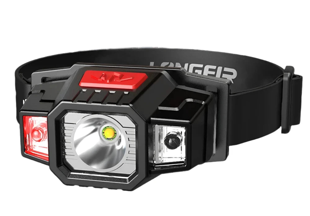 LED Mini Induction Headlight Strong Light Micro USB Direct Charging Portable Waterproof Reading Night Running Camping Headlamp-WAYBIKER