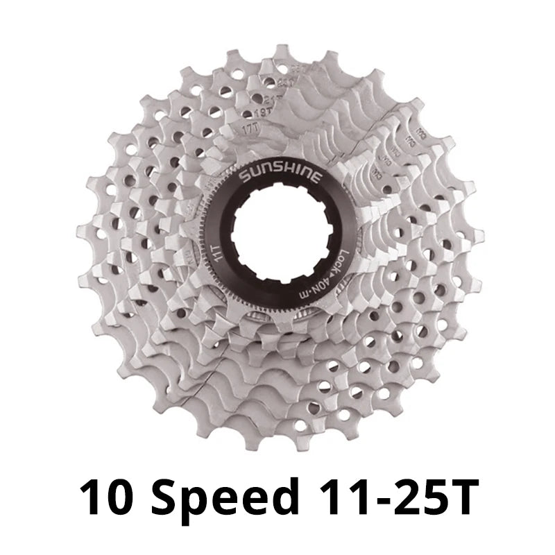 New SUNSHINE 8/9/10/11/12 Speed Road Bike Cassette Sprocket Bicycle Chainwheel Compatible with SRAM Bike Parts-WAYBIKER