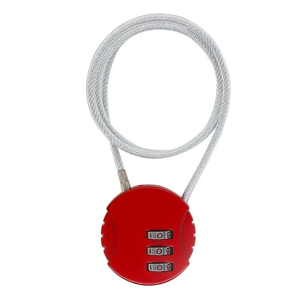Extended Wire Rope Digit Padlock Smart Combination Lock Password Lock Motorcycle Helmet Lock Anti-theft Lock-WAYBIKER