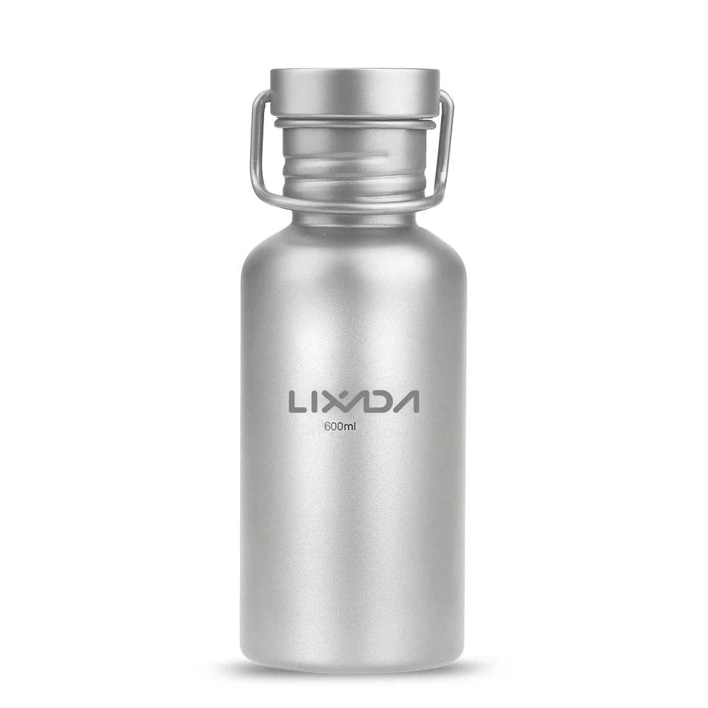 LIXADA 750ml Full Ti Water Bottle Ultralight Outdoor Camping Cycling Water Bottle with 300ml Ti Cup-WAYBIKER