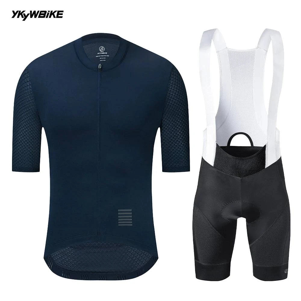 YKYWBIKE Men's Cycling Set Summer Cycling Jersey Kits Road Bike Clothes Bicycle Clothing Riding Maillot Cycling Clothing-WAYBIKER