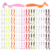 100pcs/lot 4cm Soft Artificial Fishing Lures Swimbait Tail Grub Lures Worm Moggot Grub Lures Baits for Pesca Fishing Tackle-WAYBIKER