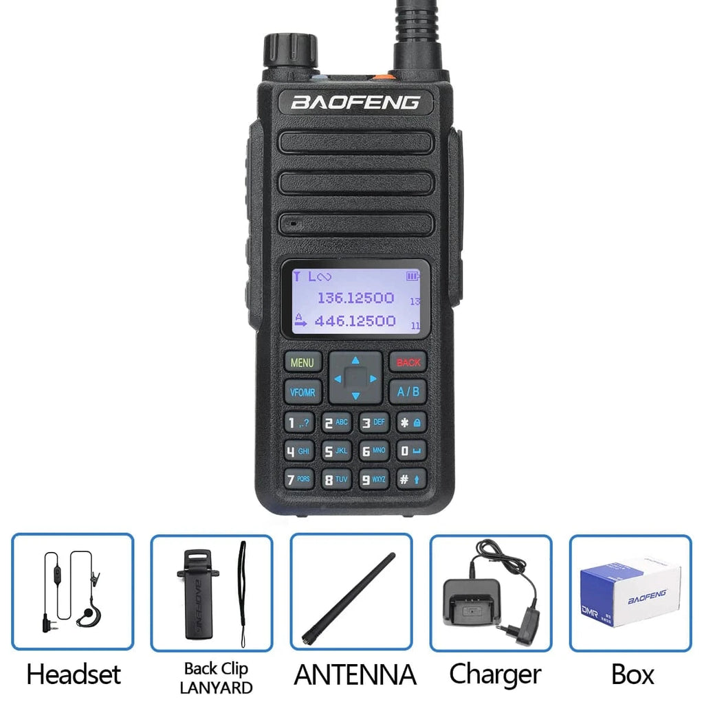 Baofeng DR-1801 DMR Digital Walkie Talkie Dual Time Slot Analog Tier 1&2 Long Range Dual Band 1024CH DM-1801 Ham Two Way Radio-WAYBIKER