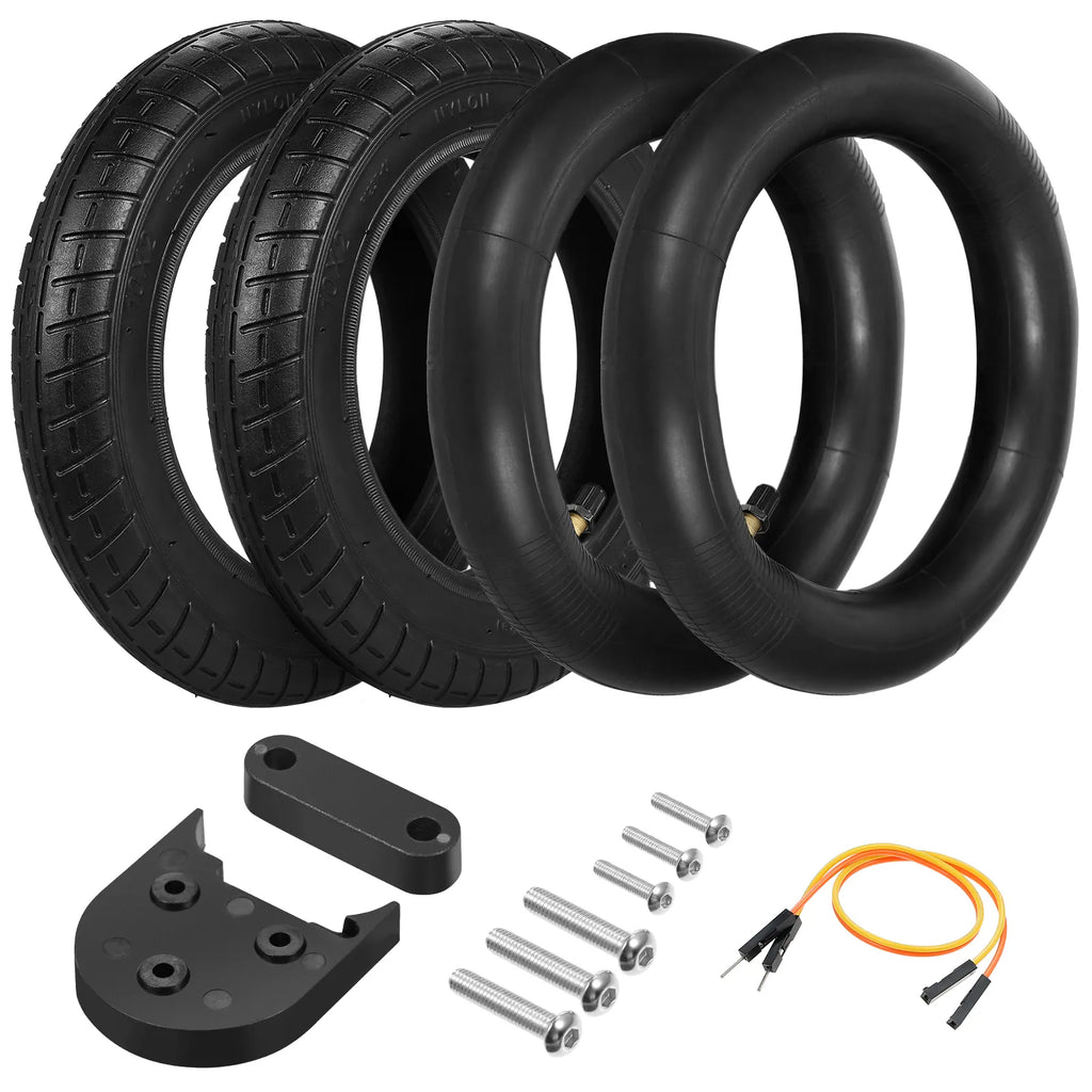 10 X 2.0 Inch Inflatable Inner Tube Outer Tire Wheel Set with Mudguard Spacer Kickstand Spacer Replacement for Xiaomi M365-WAYBIKER