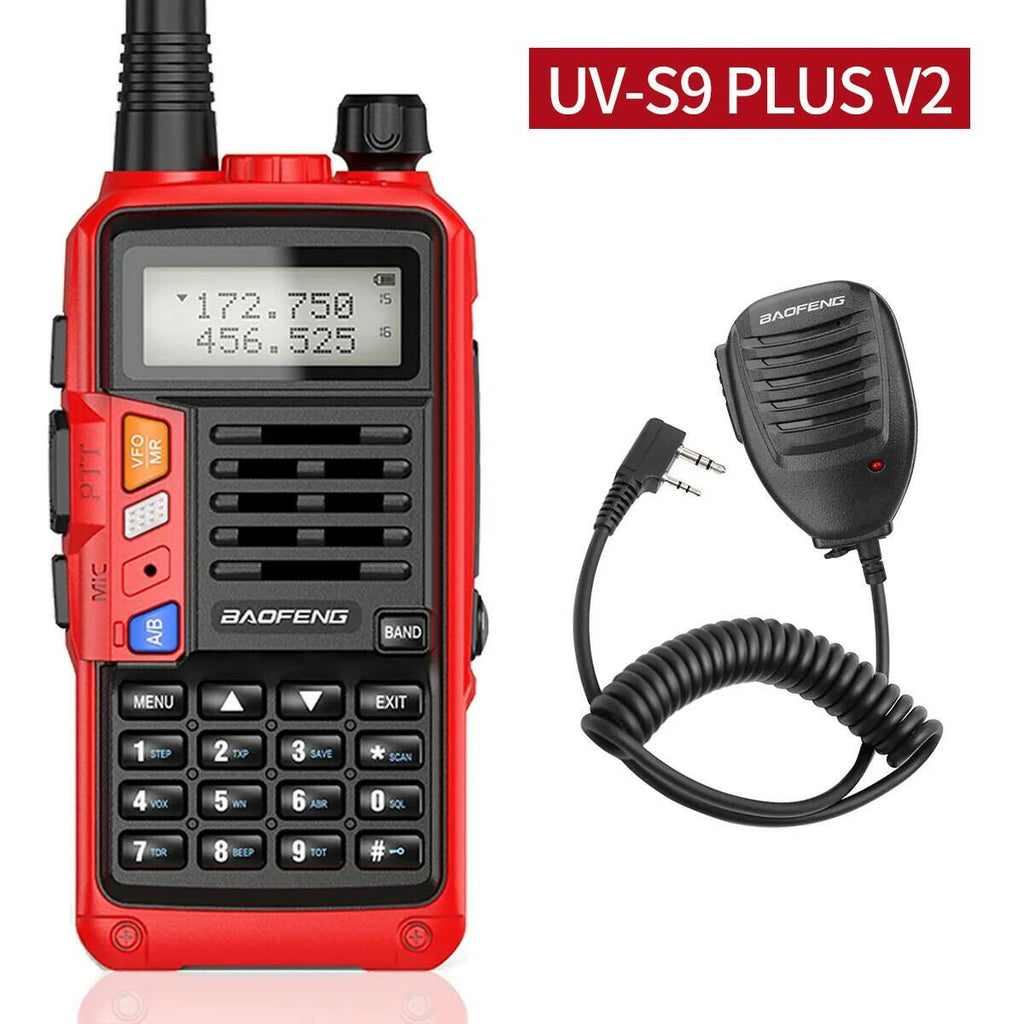 BAOFENG UV-S9 Plus V1 V2 Powerful Handheld UHF VHF Dual Band 16 KM Long Range Waterproof Walkie Talkie Ham UV-5R Two Way Radio-WAYBIKER