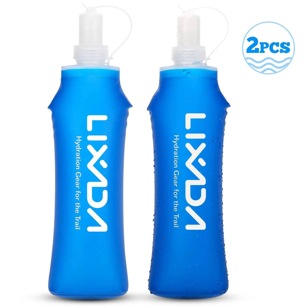 Lixada 1/2 Pcs 500ml Outdoor Sport Camping Running Sport Bicycle Soft Water Bottle Folding TPU Soft Flask Water Bag-WAYBIKER