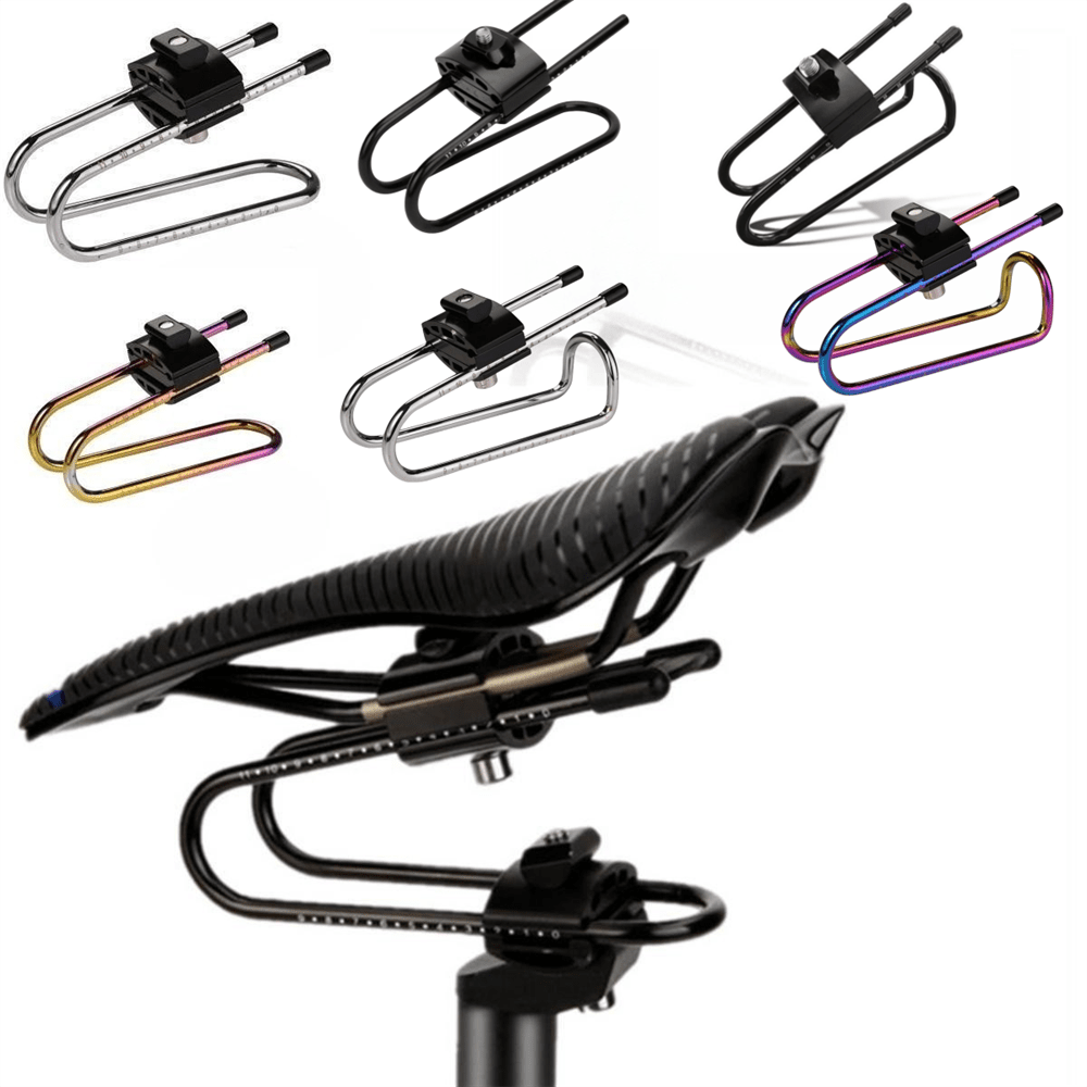 ZHIQIU Bicycle Seat Shock Absorber,Bike Rear Shocks,Bicycle Saddle Alloy Spring Steel Suspension Device,Bike seat suspension