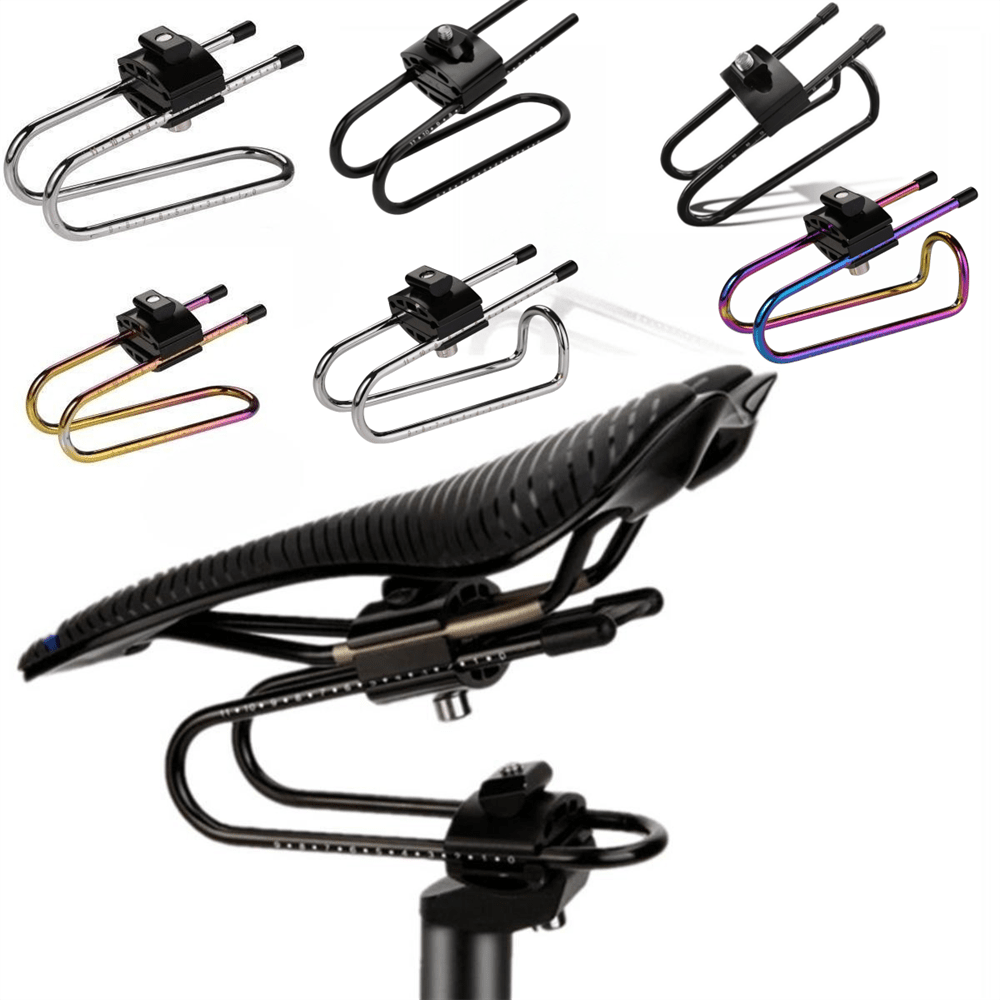 ZHIQIU Bicycle Seat Shock Absorber,Bike Rear Shocks,Bicycle Saddle Alloy Spring Steel Suspension Device,Bike seat suspension-WAYBIKER