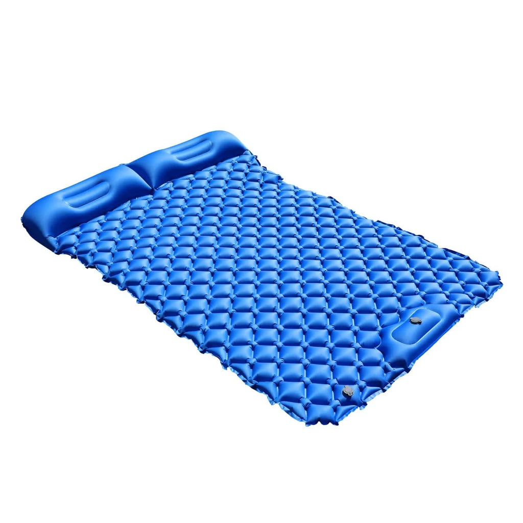 Camping Inflatable Mat Outdoor TPU Sleeping Pad with Pillow Folding Mattress Ultralight Air Cushion Hiking Travel Tent Equipment-WAYBIKER