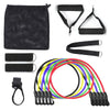 11pcs Resistance Bands Set Workout Fitness Exercise Tube Bands Door Anchor Ankle Straps Cushioned Handles for Home Gym Travel-WAYBIKER