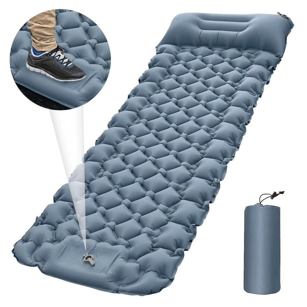 Ultralight Sleeping Pad Portable Outdoor Camping Mat Inflatable Air Mattress Outdoor Hiking Trekking Picnic Sleeping Mat Single-WAYBIKER