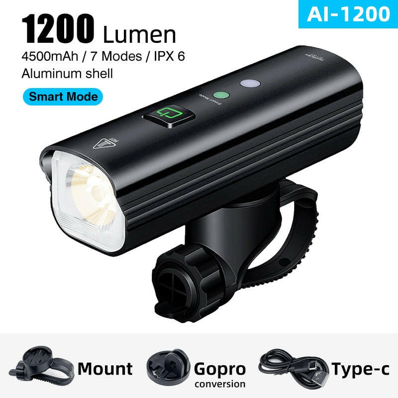 SoRider Bicycle Bike Light BR 2000 AI 1200 Lumens Lumen High Brightness Multi-Function Road MTB Cycling Safety Front Lights-WAYBIKER