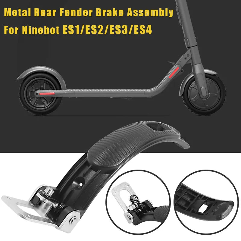 Rear Wheel Fender Rear Brake Fork For Ninebot Es1 Es2 Es3 Es4 Electric Scooter Aluminum Alloy Rear Deck Replacement Parts-WAYBIKER