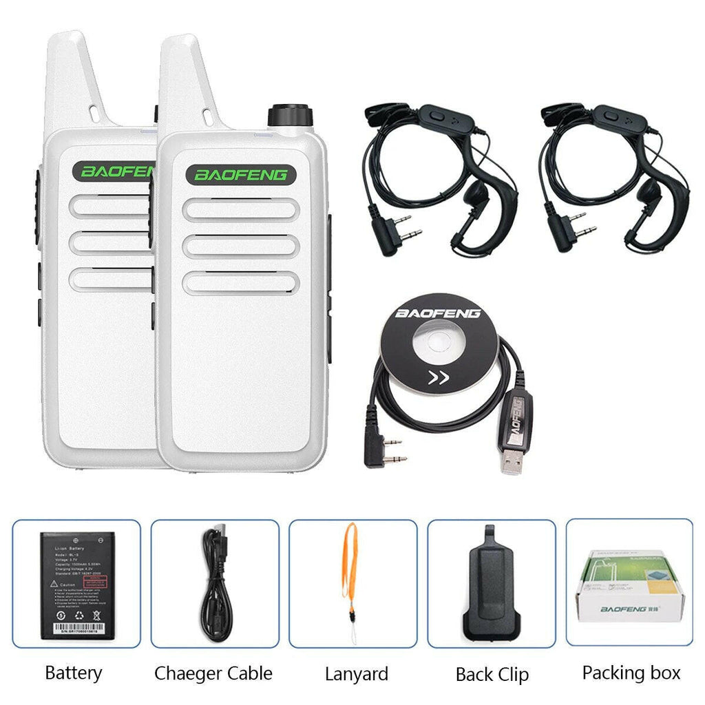 2PCS Baofeng BF-T20 5W Portable Mini Walkie Talkie VOX Charging USB For BF-C9 BF-888S KD-C1 Two Way Radio  Hotel Hunting-WAYBIKER