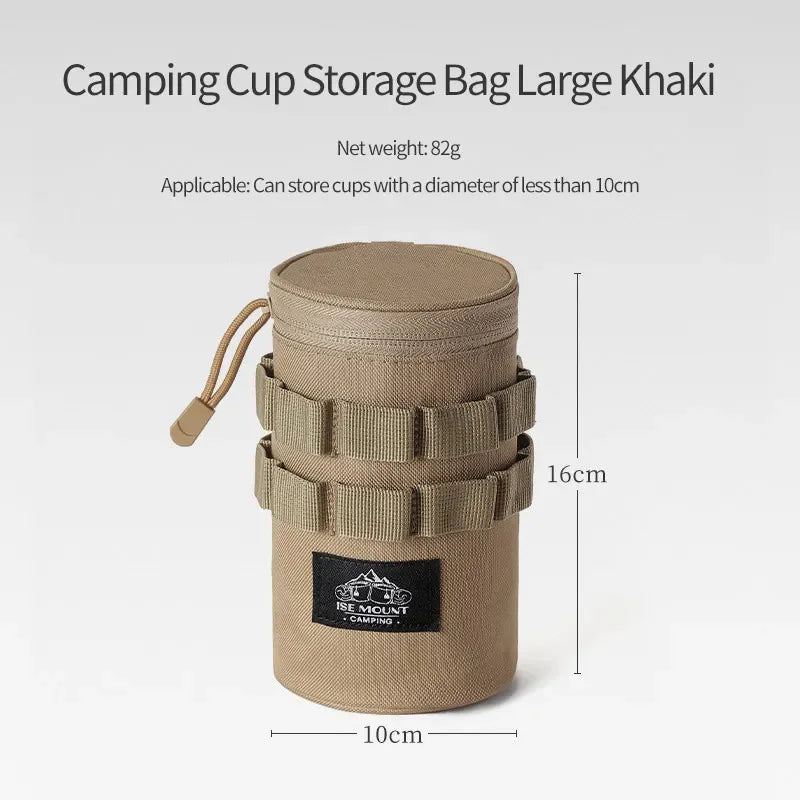 Outdoor Camping Water Cup Storage Bag Tactical Multi-Functional Storage Bag 600d Oxford Cloth Portable Water Cup Protection Bag-WAYBIKER