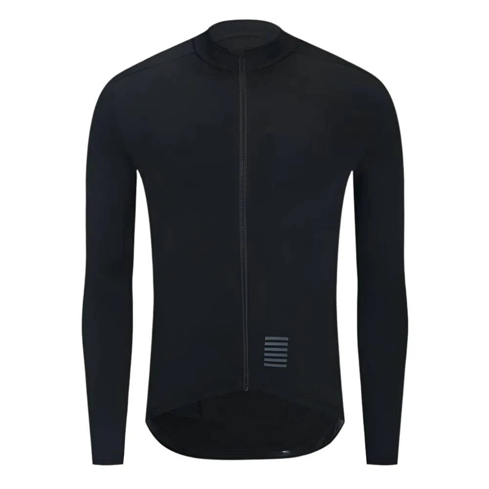 Ykywbike Winter Cycling Jersey Men Thermal Fleece MTB Bicycle Clothing Long Sleeve Warm Road Tops Bike Cycling Jersey For 5-15℃-WAYBIKER