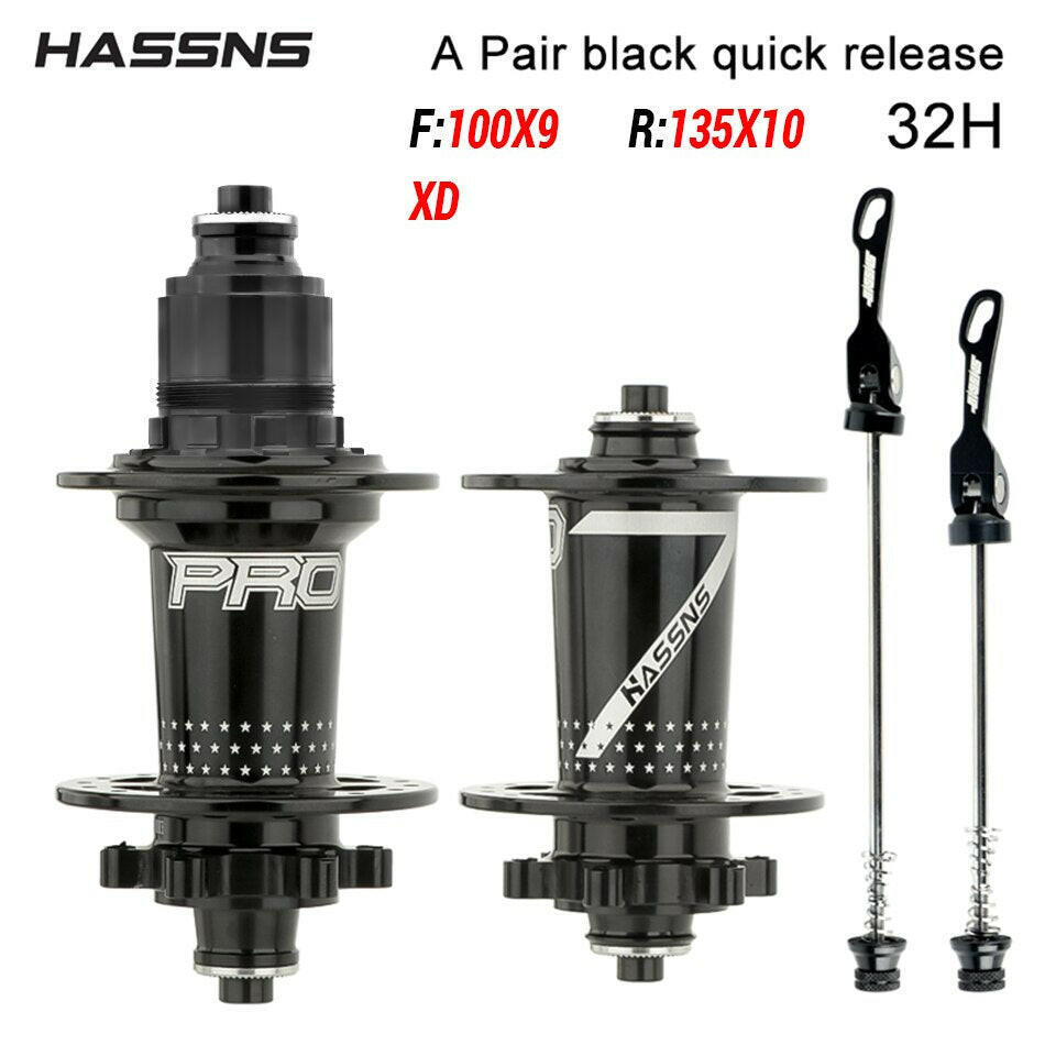 HASSNS PRO7 Bicycle Hub HG/XD/MS 32Holes J-Bend Spoke 4Pcs Sealed Bearing for SHIMANO Mountain Bike Freehub 8/9/10/11/12Speed-WAYBIKER