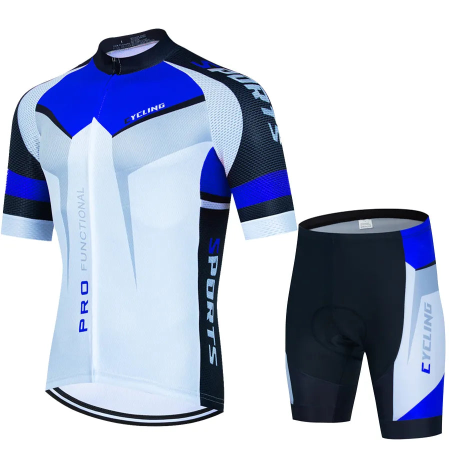 CYKLOPEDIA Cycling Mtb Summer Clothing 2023 Sleeve Sportswear Bib Men's Blouse Shirt Man Laser Cut Sports Set Shorts Jersey Male