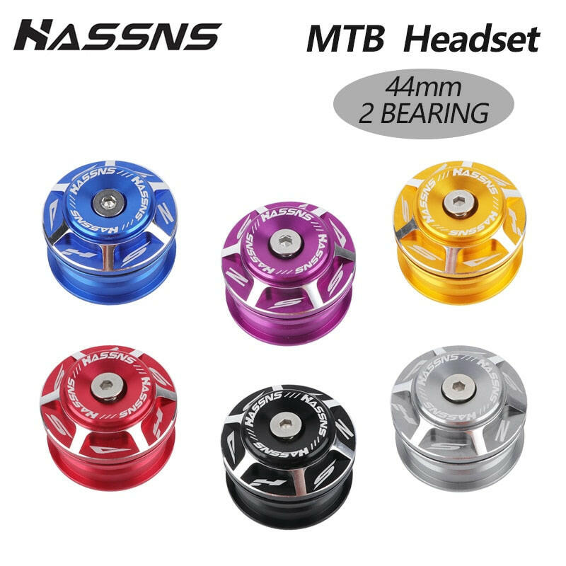 HASSNS Headset Mtb Steering Box 44mm Headset Bicycle Steering Bearings 1 1/8 Integrated Mountain Bike Head Set Cycling With Cap