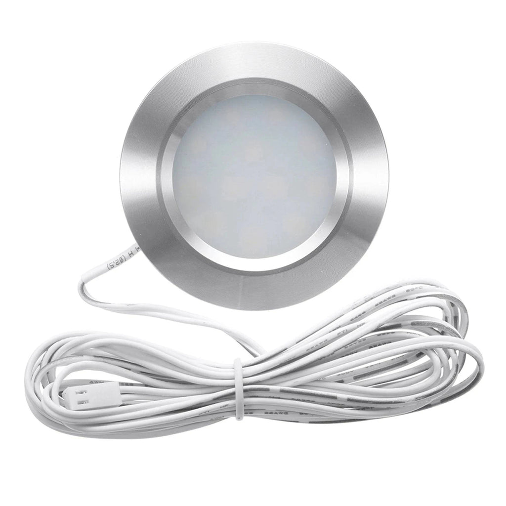 12LED RV Boat Recessed Ceiling Light 12V Led Lights Round Shape Ultra-Thin Camper Interior Lighting Small Downlight with Cable-WAYBIKER