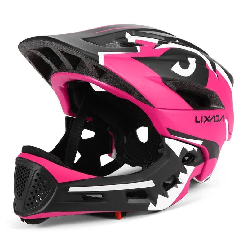 Kids Detachable Full Face Bike Helmet Ultralight Cycling Sports Safety Helmet for Skateboard Scooter Roller Skating-WAYBIKER