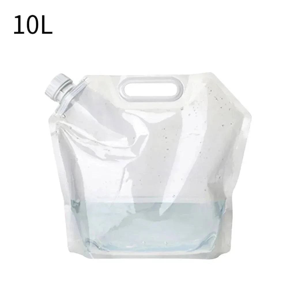 5/10L Portable Water Bag Folding Bucket Water Container Jug Bottle Pouch Outdoor Travel Camping with Handle Camping Supplies-WAYBIKER