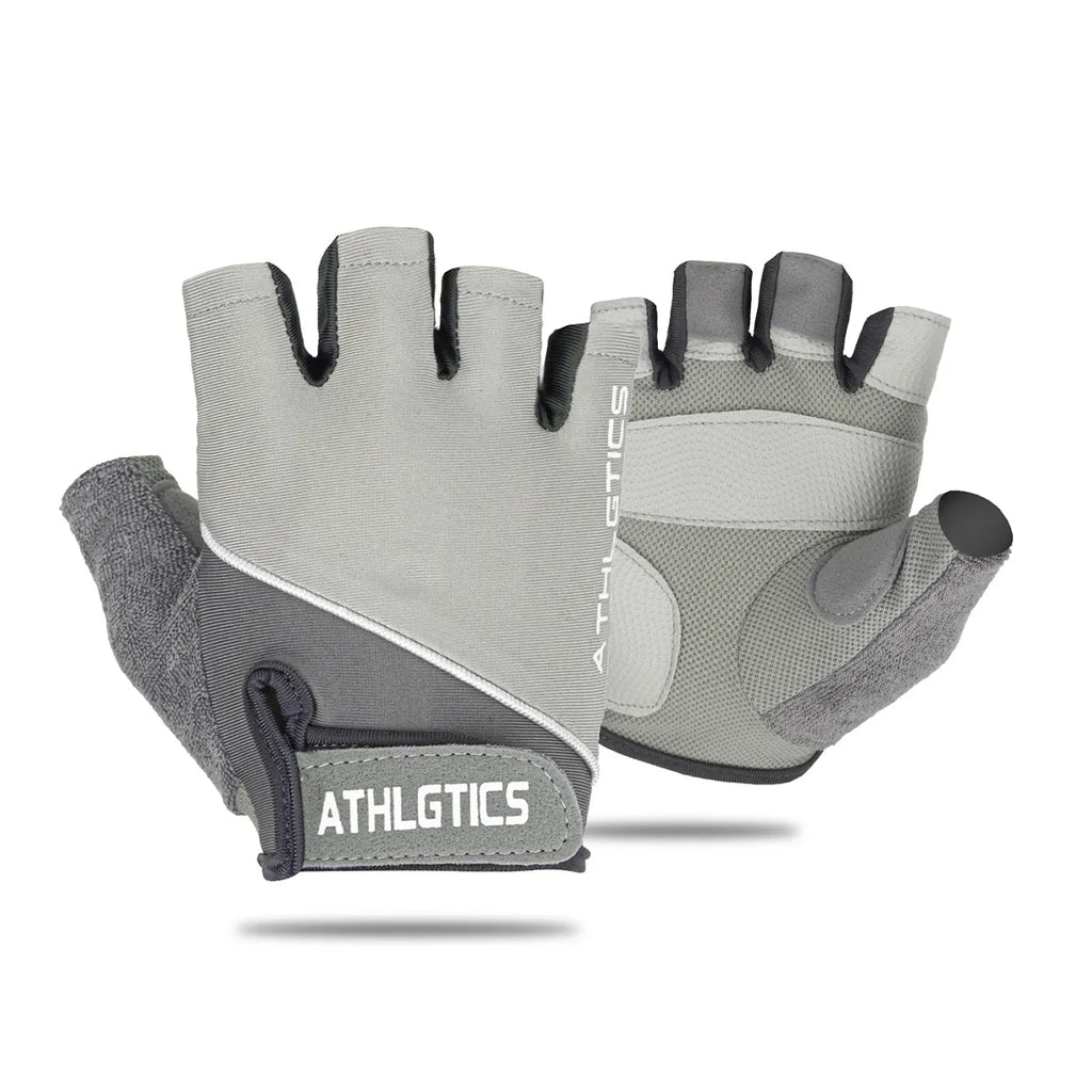 1 Pair Half Finger Gloves Ice Silk Breathable Gym Fitness Women Men Anti-Slip Pad Cycling Fingerless Gloves Bicycle Accessories-WAYBIKER