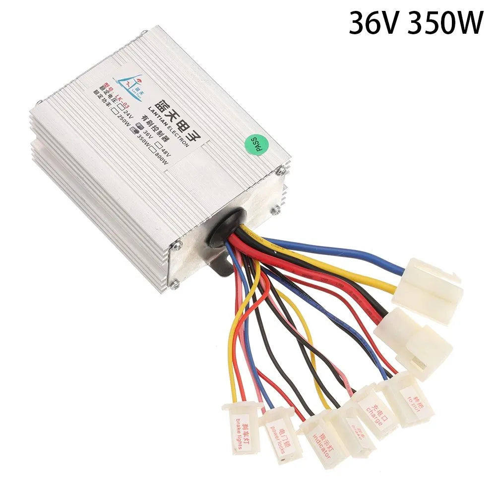 DC Electric Bicycle Controller E-bike Accessories 24V/36V/48V 250W/350W/500W/800W Electric Bike Motor Brushed Controller Motor-WAYBIKER