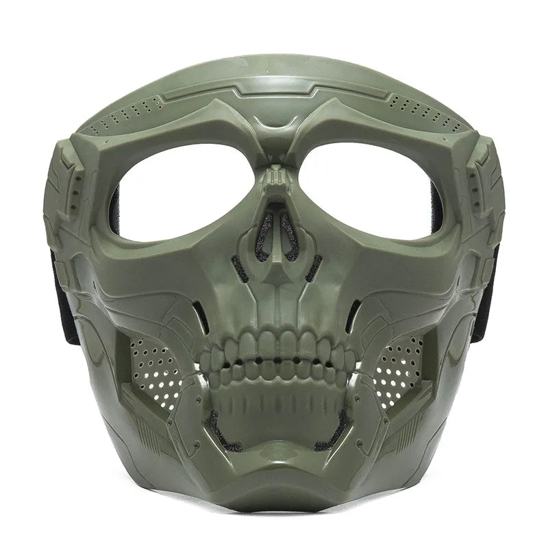 Cycling Colored Goggle Motorcycle Skull Skeleton Mask Windproof Full Face Mask Paintball Game Tactical Protection Helmet Mask-WAYBIKER