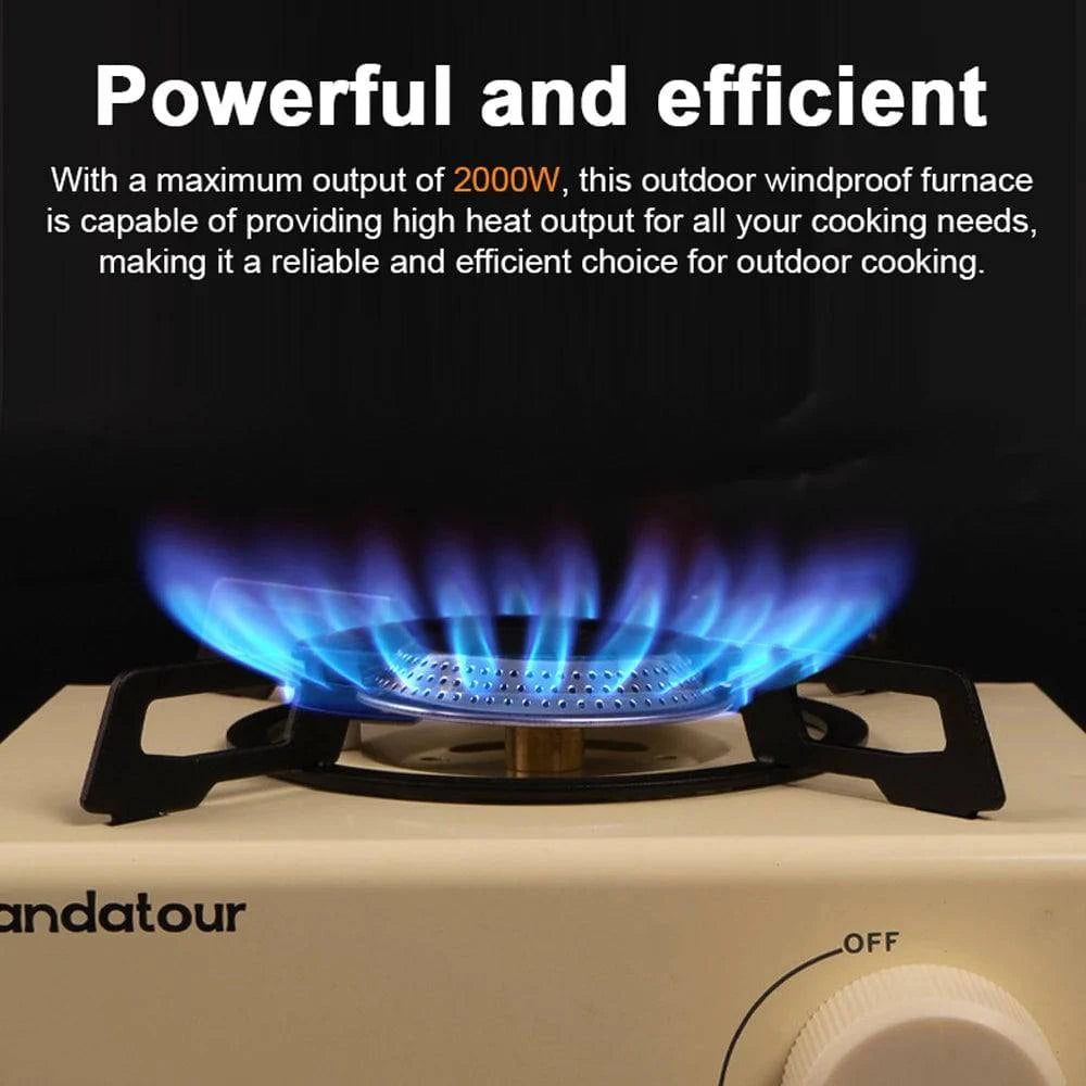 2000W High Power Outdoor Camping Metal Stoves Portable Picnic Furnace Cartridge Furnace Water Boiling Cooking Accessory-WAYBIKER