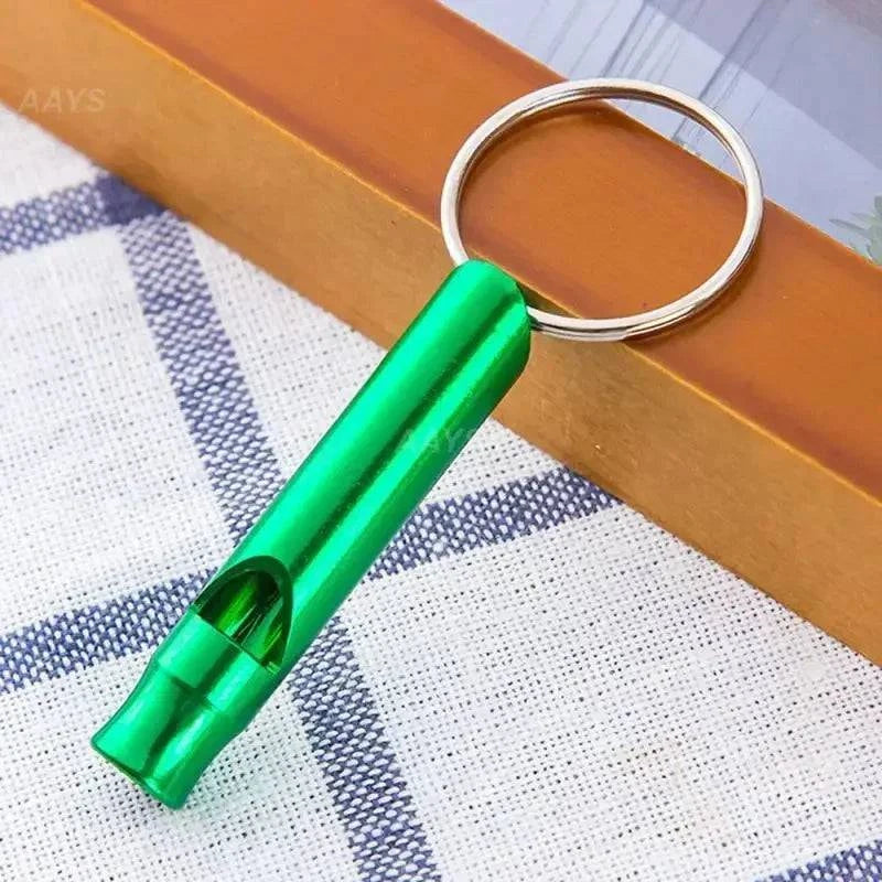1Pcs Multifunctional Aluminum Emergency Survival Whistle Keychain For Camping Hiking Outdoor Tools Training Whistles Of Survival-WAYBIKER