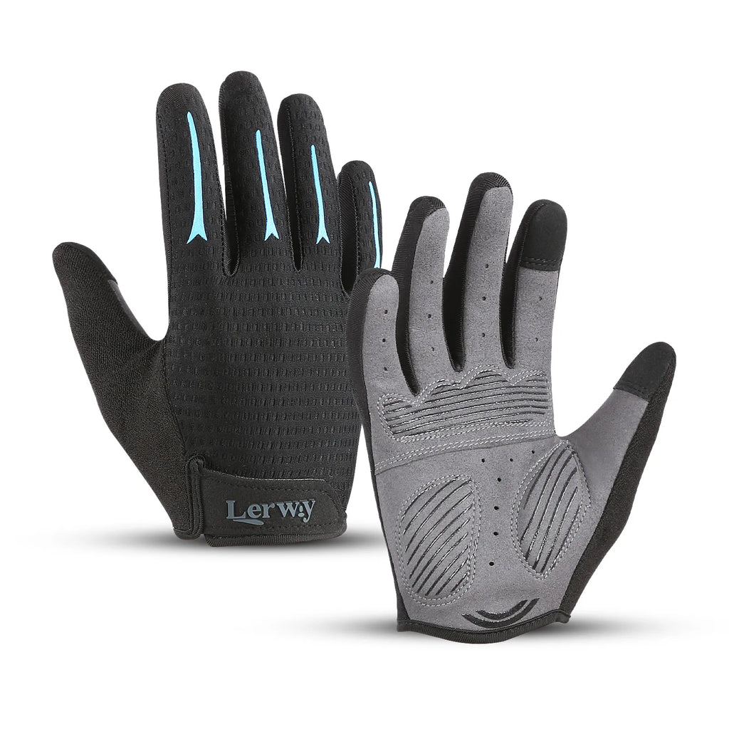 Men Women Breathable Bike Bicycle Cycling Gloves for Road Rides Motorcycle Hiking with Non-slip Shockproof Pads-WAYBIKER